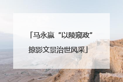 马永嬴“以陵窥政” 掠影文景治世风采