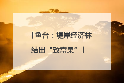 鱼台：堤岸经济林结出“致富果”