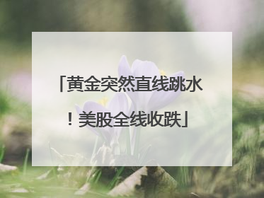 黄金突然直线跳水！美股全线收跌