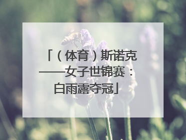 （体育）斯诺克——女子世锦赛：白雨露夺冠