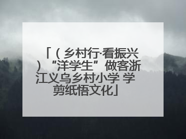 （乡村行·看振兴）“洋学生”做客浙江义乌乡村小学 学剪纸悟文化
