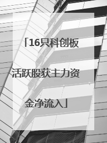 16只科创板活跃股获主力资金净流入