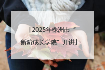2025年株洲市“新阶成长学院”开讲