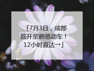 7月3日，成都首开至磨憨动车！12小时直达→