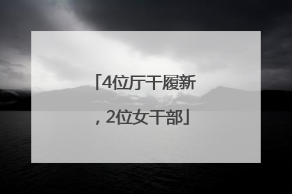 4位厅干履新，2位女干部